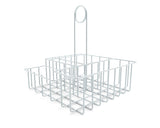 Square Wire Condiment Caddy w/ Sign Clip - Silver 19695