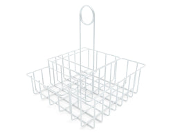 Square Wire Condiment Caddy w/ Sign Clip - Silver 19695