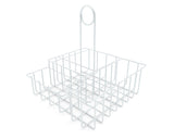 Square Wire Condiment Caddy w/ Sign Clip - Silver 19695
