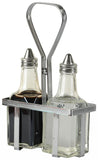Oil and Vinegar Cruet Set, Kit of 12 Racks   24 Bottles- Silver 19698