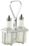 Oil and Vinegar Cruet Set, Kit of 12 Racks   24 Bottles- Silver 19698