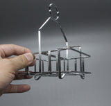 Salt and Pepper Caddy Chrome Plated Condiment Tray Basket 19700