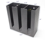 Cup Lid Organizer, 3 Compartments, Tabletop or Wall Mount - Black 19701