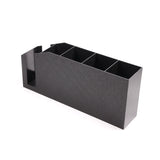 Cup Lid Organizer w/ Section for Straws, 5 Compartments, Tabletop - Black  5.5"wide x 11" high x 25" deep