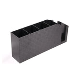 Cup Lid Organizer w/ Section for Straws, 5 Compartments, Tabletop - Black  5.5"wide x 11" high x 25" deep
