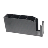 Cup Lid Organizer w/ Section for Straws, 5 Compartments, Tabletop - Black  5.5"wide x 11" high x 25" deep