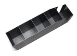 Cup Lid Organizer w/ Section for Straws, 5 Compartments, Tabletop - Black  5.5"wide x 11" high x 25" deep