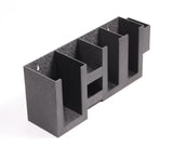 Cup, Lid Condiment Organizer, 6 Compartments, Tabletop or Wall Mount - Black 19705