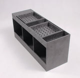Condiment Organizer w/ (2) Drip Trays, 7 Compartments, Tabletop - Black 19707