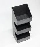 Tiered Condiment Organizer, 3 Compartments - Black 19711