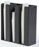 Condiment Organizer, 3 Compartments, Tabletop or Wall Mount - Black 19715