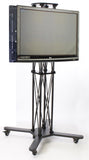 Portable Truss TV Stand with 2 Mounts, Fits Monitors 60", Wheels   Case - Black 19717