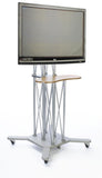 Portable TV Stand w/ Counter, Fits Monitor Up to 60", Truss-like, with Case - Silver 19720