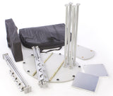 10' Portable TV Stand w/ 2 Mounts for Monitors up to 60", Truss-like - Silver 19722