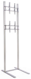 Extra Tall TV Stand with 2 Mounts for Monitors Up to 60", Portable - Silver 19723