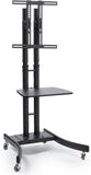 TV Stand w/ 19” Shelf Fits Monitors 32”-65”, Collapsible w/ Travel Case – Black 19730