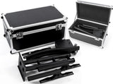 TV Stand w/ 19” Shelf Fits Monitors 32”-65”, Collapsible w/ Travel Case – Black 19730