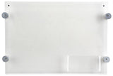 11 x 8.5 Acrylic Sign Holder for Wall, Business Card Pocket, Silver Standoffs - Clear 19739