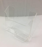 8.5 x 11 Acrylic Literature Holder for Tabletop W/ Business Card Pocket-Clear 19744
