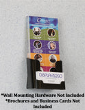4 x 9 Brochure Holder for Tabletop or Wall, with Business Card Pocket - Black 19747