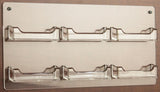6-Pocket Acrylic Business Card Holder for Wall Mount, Open Pockets - Clear 19760
