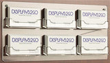 6-Pocket Acrylic Business Card Holder for Wall Mount, Open Pockets - Clear 19760