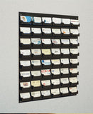 48-Pocket Acrylic Business Card Holder for Wall Mount, Open Pockets, Fits 2880