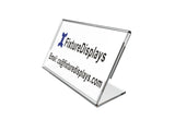 3.5 x 2 Acrylic Sign Holder with Slant Back Design for Business Cards - Clear 19780