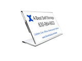 3.5 x 2 Acrylic Sign Holder with Slant Back Design for Business Cards - Clear 19780