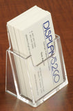 Single Pocket Business Card Holder for Tabletop, for Vertical Business Cards - Clear 19781