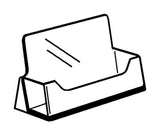Single Pocket Acrylic Business Card Holder for Table, Fits 49 Cards - Clear 19782