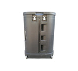 Oval Trade Show Case with Twist Latches & Wheels - Black 19800