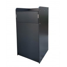 Restaurant Trash Bin Fast Food Garbage Receptacle Tray Holder Up To 36 Gallons 119232-BLACK
