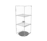 FixtureDisplays 6" x 6" x 16" Rotating Mini Acrylic Tower Showcase Display 20000