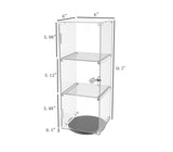 FixtureDisplays 6" x 6" x 16" Rotating Mini Acrylic Tower Showcase Display 20000