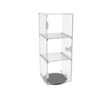 FixtureDisplays 6" x 6" x 16" Rotating Mini Acrylic Tower Showcase Display 20000