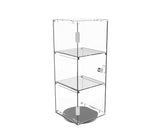 FixtureDisplays 6" x 6" x 16" Rotating Mini Acrylic Tower Showcase Display 20000