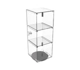 FixtureDisplays 6" x 6" x 16" Rotating Mini Acrylic Tower Showcase Display 20000