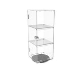 FixtureDisplays 6" x 6" x 16" Rotating Mini Acrylic Tower Showcase Display 20000