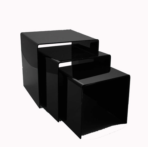 5"6"7"Black Acrylic Display Risers   1/8" Thick 20005