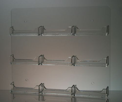 Clear 9-Pocket Wall-Mount Business Card Holder 20019