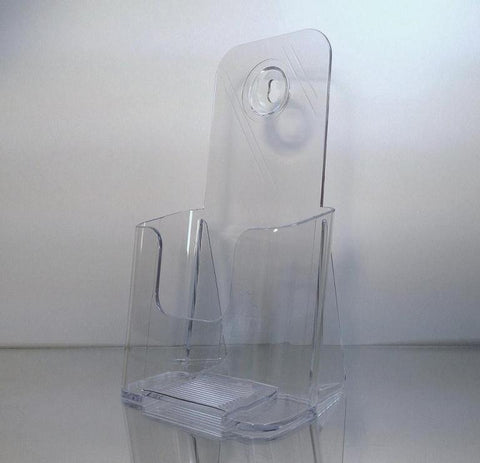 Clear Brochure Holder "Rounded" edge with keyhole 20027