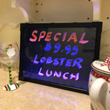 Flashing Illuminated Erasable Neon LED Message Menu Sign Writing Board 14748