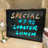 Flashing Illuminated Erasable Neon LED Message Menu Sign Writing Board 14748
