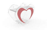®Heart Shaped Clear Plexiglass Lucite Acrylic Donation Charity Box Found-raising Box 20708