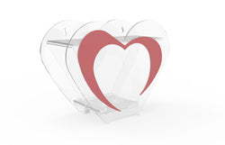 ®Heart Shaped Clear Plexiglass Lucite Acrylic Donation Charity Box Found-raising Box 20708