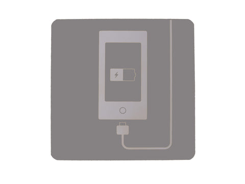 Grey Cellphone Charger Sign Restaurant Cellphone Charger Sign Restarea Charging Sign 20825ChargerGRE