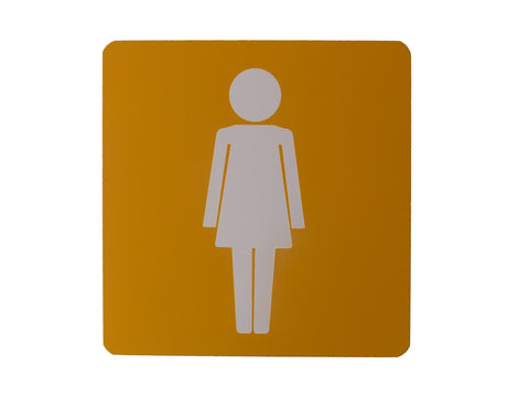 Female Toilet Sign Girl's Bathroom Sign Lady's Restroom Public Lavatory Sign