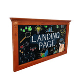 40X23 Horizontal Wood Deluxe Menu Board Black Board Wall Mountedm Promotion Sign 21188-H