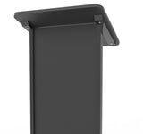 Floor Standing Pulpit Lectern Podium w/ Casters, Heavy Duty Steel Frame, Rolling Podium 21307-BLACK